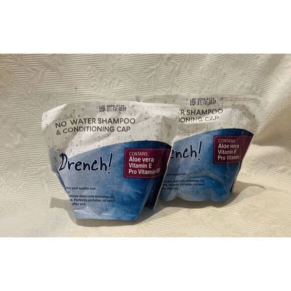 X2 Drench! No Water Shampoo & Conditioning Cap Aloe Vitamin E B5 EXP: 1/27 NISP - Picture 1 of 5